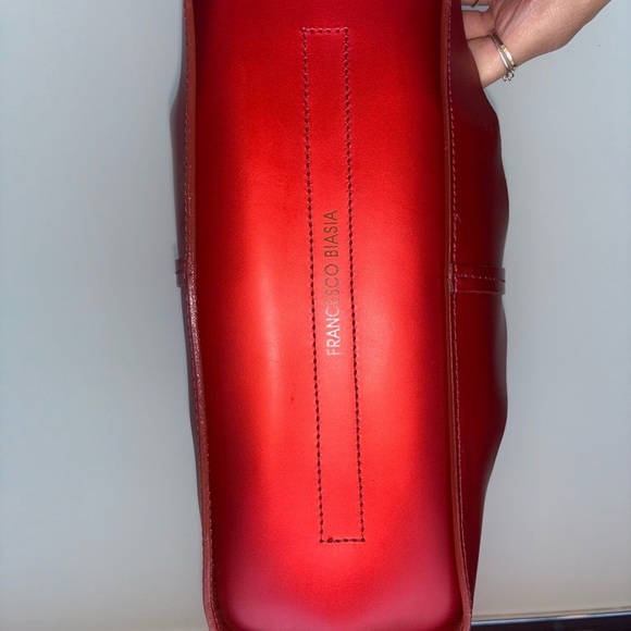 Francesco Biasia Red and Gold Clutch - Picture 3 of 3